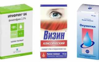 Список глазных капель для улучшения зрения