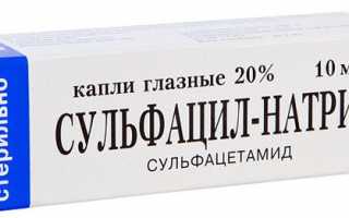 Инструкция по применению глазных капель Сульфацетамид